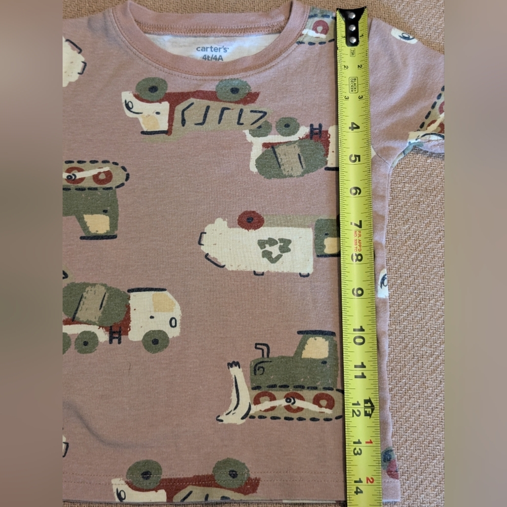 Carter's Toddler Boys Trucks Construction Patterned Pajama Set - Picture 8 of 11